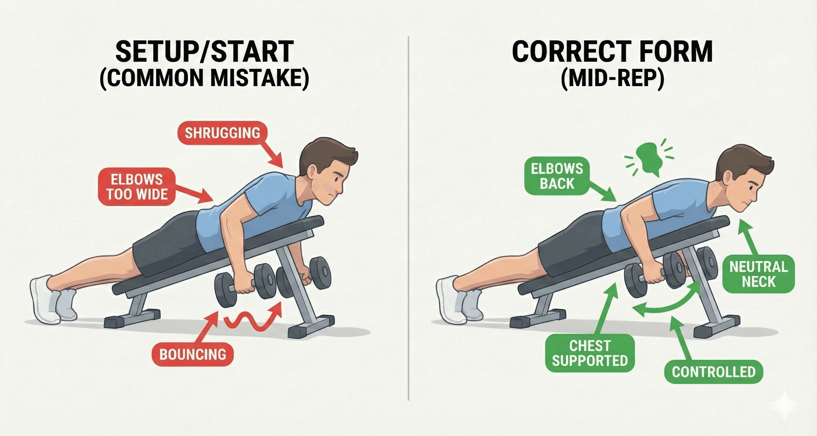 Chest-Supported Dumbbell Row